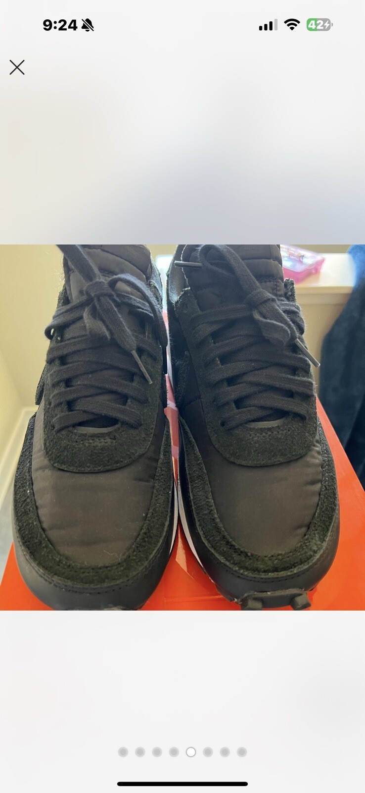 SACAI X NIKE Taglia 10 Nike sacai x LDWaffle nylon nero