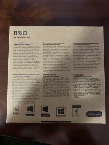 Logitech Brio 4K Pro Webcam V-U0040 Brand New 30fps 60fps 90fps 720p 1080p 4k - Picture 3 of 5