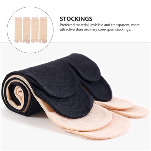 2Paare Atmungsaktive Seidenstrümpfe Damen Midtube Stilvolle Socken - 第 12/12 張圖片