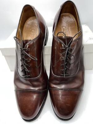 靴 Johnston & Murphy OPTIMA Cap Toe Shoes Johnston & Murphy Melton Cap Toe Optima Leather Brown Dress