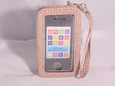 iPhone5 iPhone 5s Cell Phone Case BeigePurse Wallet Wristlet Clutch #21a Beige