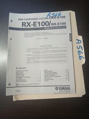 Yamaha RX-E100/NX  Service Manual Original Repair Book Mini Component System
