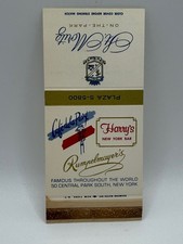 Vintage St. Moritz Hotel NYC Rumpelmayer's Cafe de la Paix Matchbook Cover