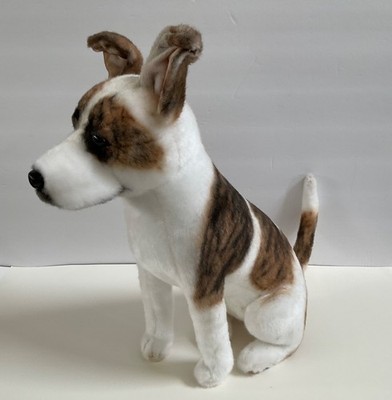 Cuddle Clones Plush Dog Realistic Jack Russell Terrier Scout Sitting READ