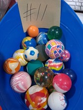 VTG Colorful Rubber Bouncy Super Balls Various Designs Sizes Colors 20ct