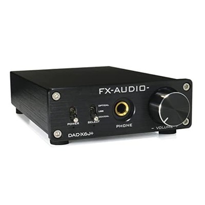 FX-AUDIO-DAC-X6J+ [Schwarz] Hochleistungs-Kopfhörerverstärker ausgestattet