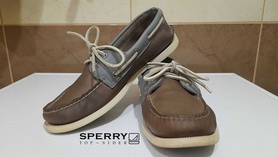 Men Sperry Loafers Grey Leather 41