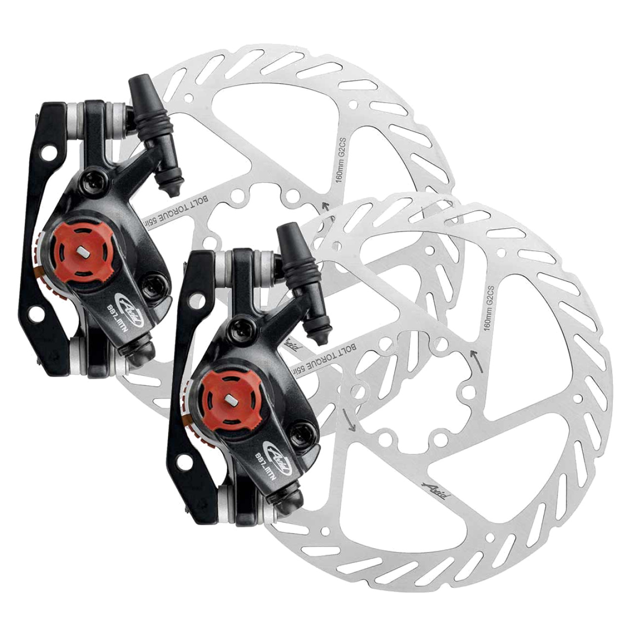 Avid BB7 MTB Disc Brake FrontRear Kit with 160mm Rotor Sintered Pads 32490₽