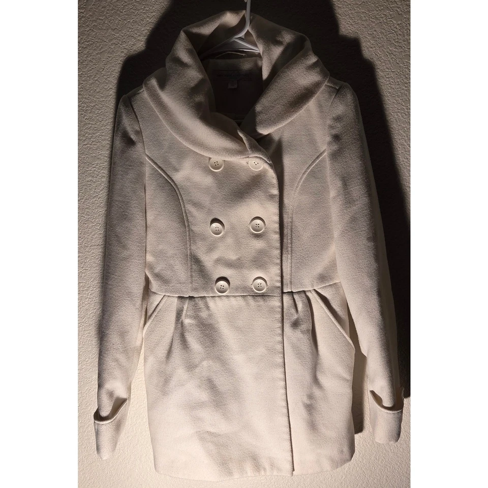 New York & Company White Pea Coat - Women's Small - Image 4 of 4