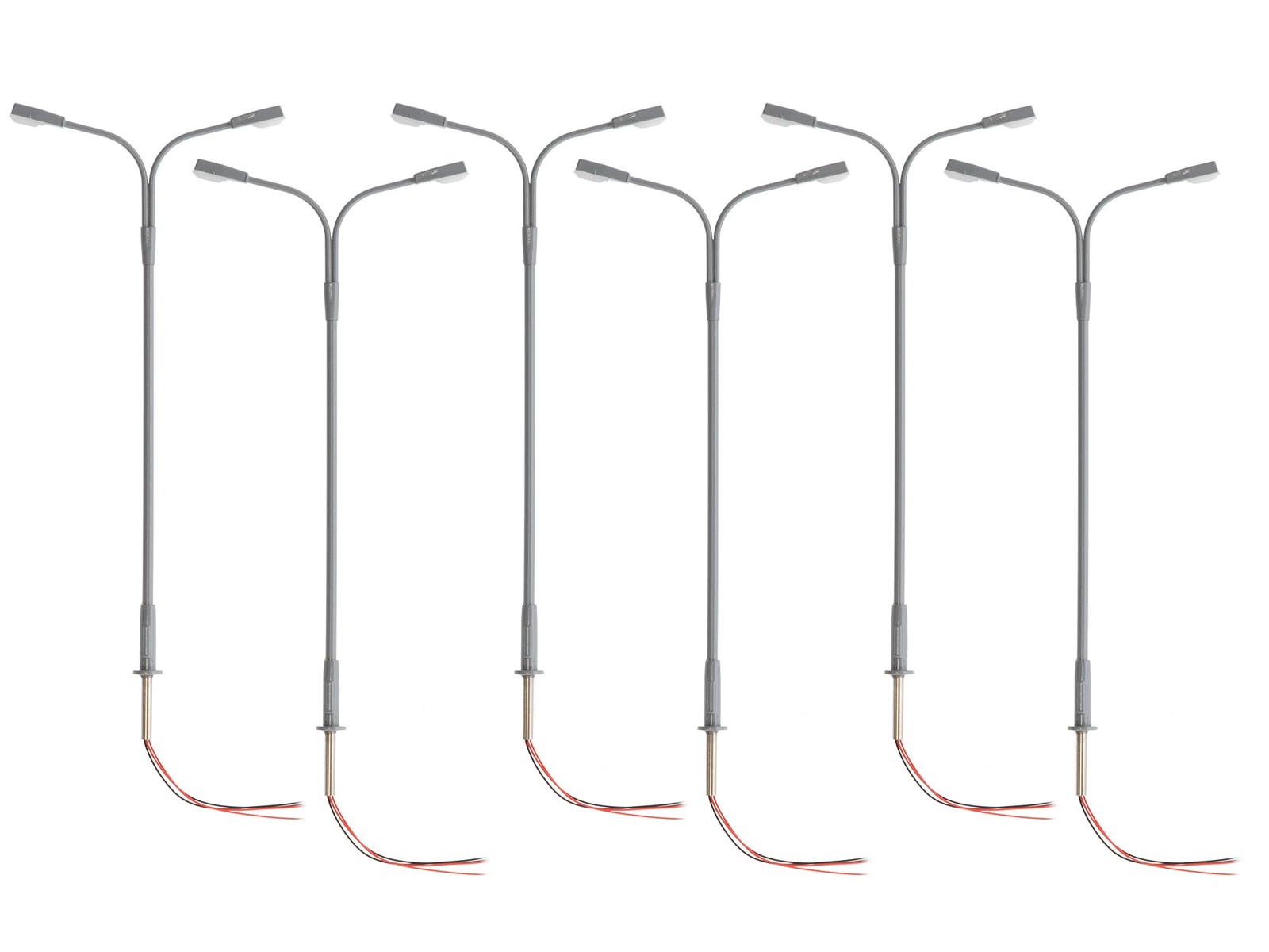 Lionel HO Scale Gray Double Highway Lamps 6-Pack Train Accessory