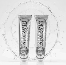2x Marvis Whitening Mint Toothpaste 85ml, Natural Whitening, 2 DAY DELIVERY UK 76.41 per litre