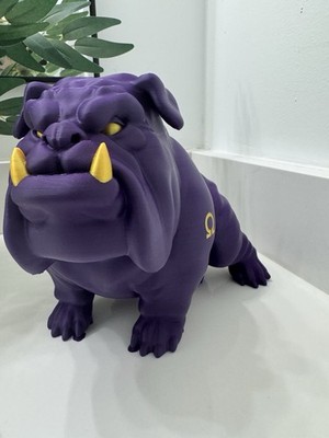 Omega Psi Phi Bulldog 3D Printed Sculpture, 5  Height