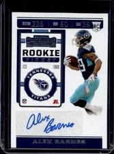 2019 Panini Contenders Alex Barnes Rookie Ticket Auto #254 Titans Rookie