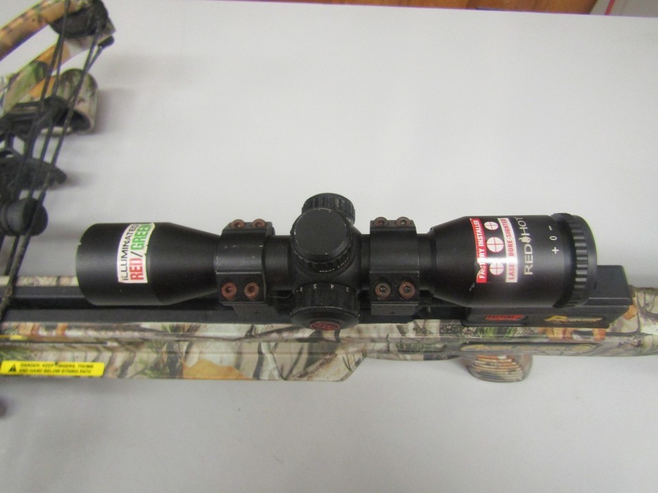 Parker Ambusher Hunting Crossbow w/ Red Hot Scope (red/green) and Quiver - Camo | eBay