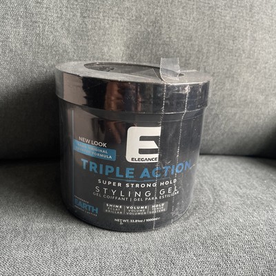 Elegance Triple Action Extra Strong Hold Styling Gel Earth 33.81oz Free Ship