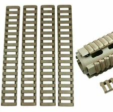 12 Pieces Heat Resistant Weaver Picatinny Ladder Rail Cover - FDE Tan