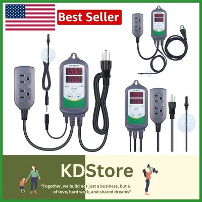 Aquarium Temperature Controller Dual-Stage Cooling & Heating LCD Display Fish...