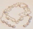 Freshwater Pearl Wrap Necklace 56 Inches Long No Clasp