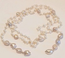 Freshwater Pearl Wrap Necklace 56 Inches Long No Clasp