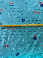 DISNEY PIXAR FINDING DORY NEMO JUST KEEP SWIMMING MOVIE 100 Cotton FABRIC