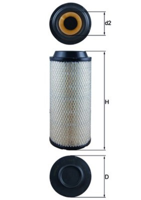 MAHLE Luftfilter LX 1687 Filtereinsatz