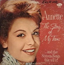 Annette The Story of My Teens Vintage 12" Vinyl 33 RPM LP Record Album 1962