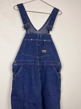 VTG Oshkosh B'Gosh Overalls Blue Denim Bibs Size 36 x 30 Made in USA
