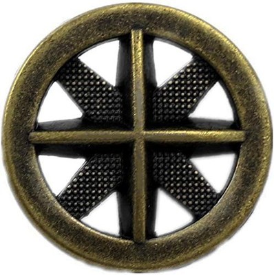 15 Pieces Asterisk Metal Antique Brass Color Metal Shank Buttons. 20mm 3/4 inch