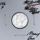 1916-P Mercury Dime, FULL Split Bands, Superb Gem BU++ FSB, RARE This Nice!