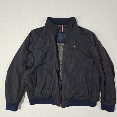 Tommy Hilfiger Mens Large Black Full Zip Jacket Classic