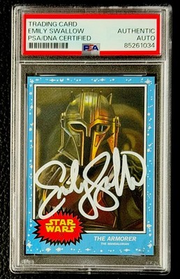TOPPS STAR WARS LIVING SET   THE ARMORER #177   SIGNED EMILY SWALLOW   PSA DNA