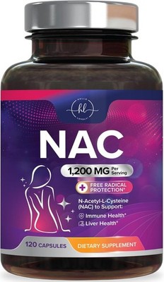NAC Supplement 1200 mg - Liver, Lung Health & Immune Support, N-Aceyl Cystein...