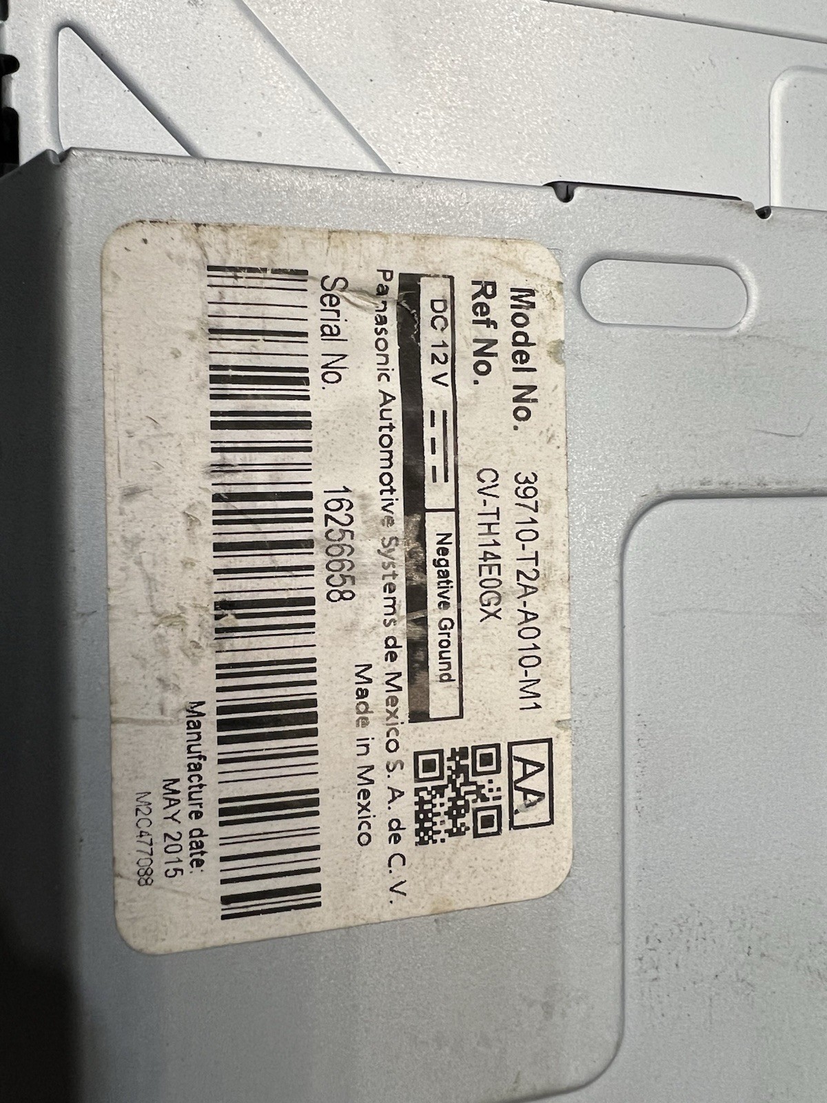 13-15 Honda Accord 4D. Screen #39710-T2A-A010-M1