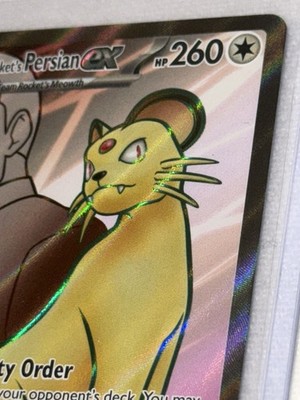 Team Rocket's Persian Ex 219/182 Destined Rivals Full Art Pokemon TCG NM |  eBay