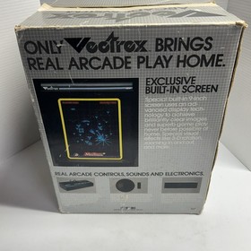 Vintage Vectrex Arcade System Game Console Box Tested Working Custom Cover