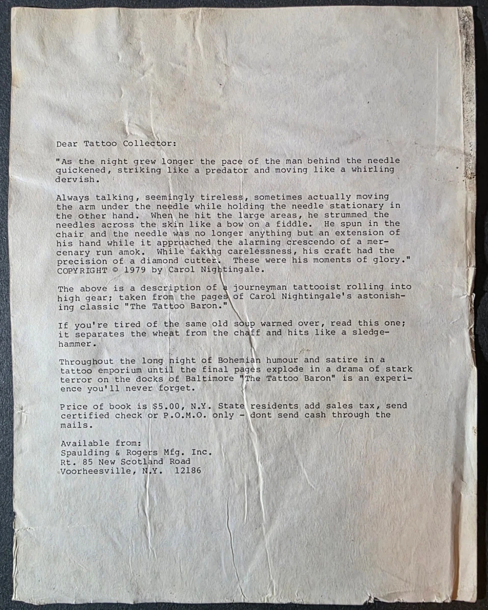 Spaulding & Rogers Tattoo Flash for sale | eBay