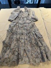 Needle & Thread summer blossom ruffled gown maxi dress size 8 UK