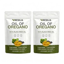2 Pack Resilia Oil Of Oregano 6000mg With Black Seed