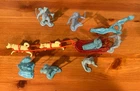 Vintage Lot Of Eskimo Arctic Playset By Marx 8 Eskimo Figures And Dogsled