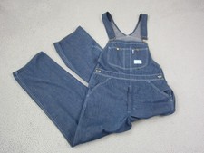 True Vintage Sears Bib Overalls Mens 34 x 32 Blue Denim Workwear Carpenter 70s