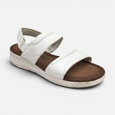Jana Damen Sandalen NA Echtleder Weiß 37