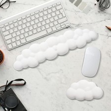 2 PCS Keyboard Cloud Wrist Rest, Memory Foam Keyboard Palm Rest with Non-Slip...