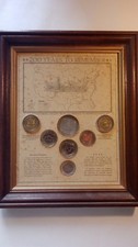 USA MUENZSET 1776-1976 BICENTENNIAL 7 MUENZEN ZERTIFIKAT RAHMEN