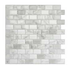 Smart Tiles Bellagio Costa 4pk Peel/Stick Mosaic (SM1118G-04-QG)