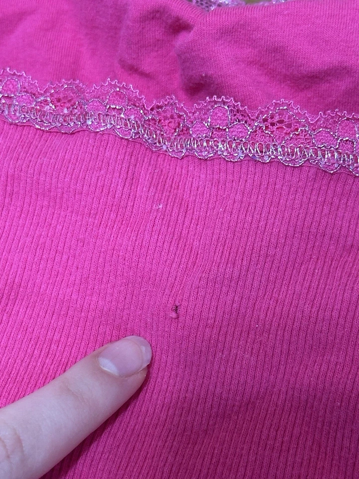 Cami Justice Hot Rosa Encaje Talla 14 Foto 4 de 4