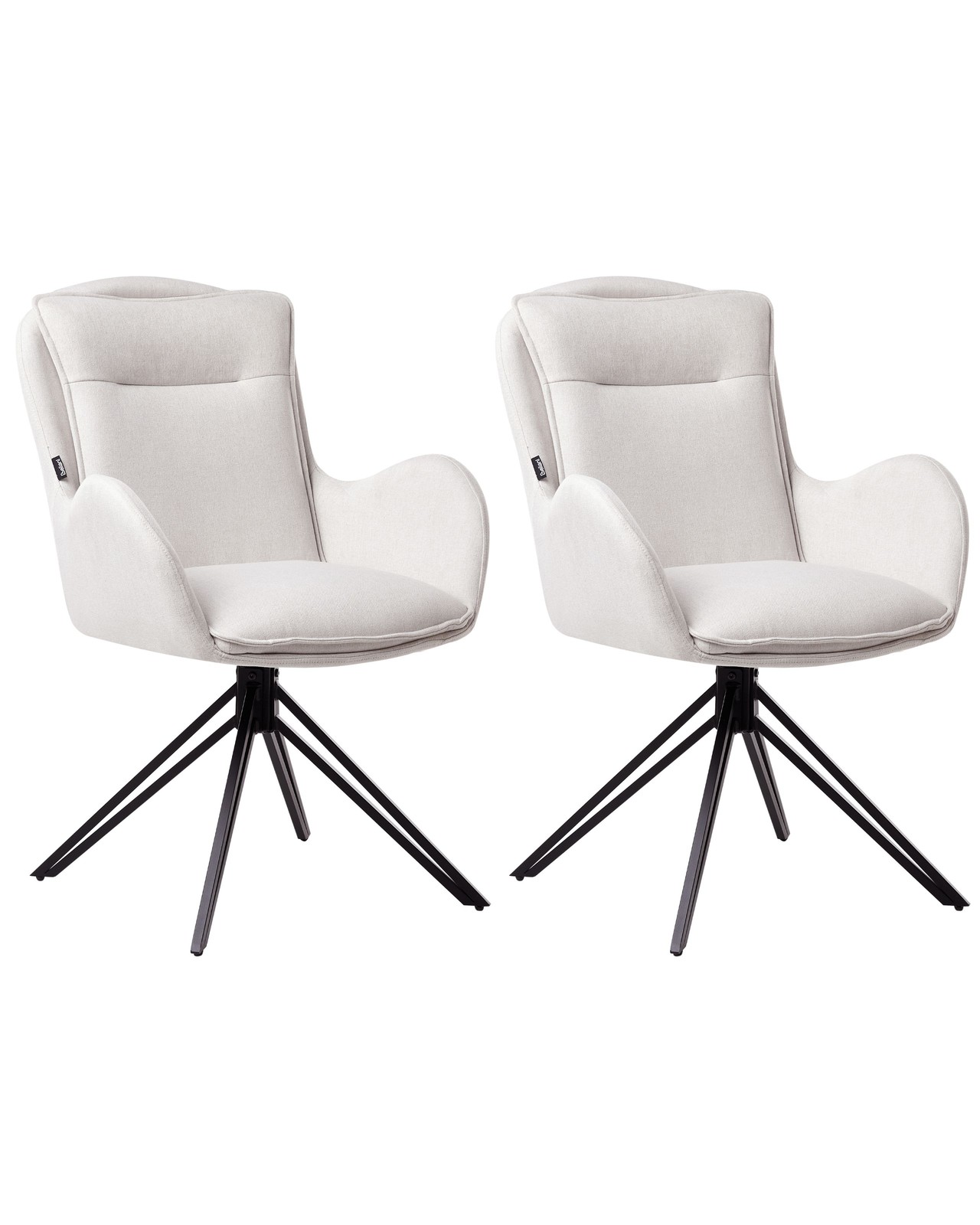 Set di 2 sedie da pranzo AVELAR Beige chiaro