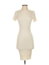NWT PrettyLittleThing Women Ivory Casual Dress S