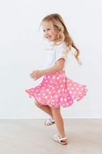 Pink Polka Dots Ruffle Twirl Skort