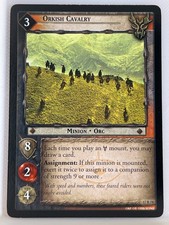 LORD OF THE RINGS TCG RISE OF SARUMAN RARE CARD 17R74 ORKISH CAVALRY lp