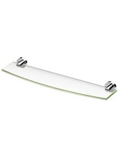 Gatco 4636 Glam Glass Shelf 20 Inch Chrome Wall Mounted Tempered Curved Shelf